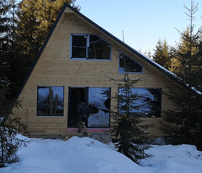 Termosistem si lambriu exterior din lemn